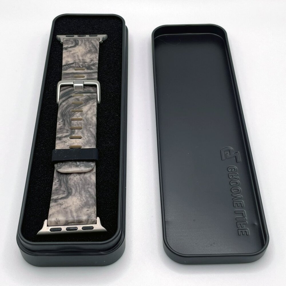 Groovelife Marble Apple Watch Band 38/40 MM Silver New in Case